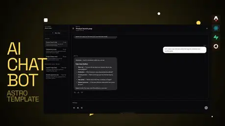 AI Chat Bot - Build AI chatbots with ease using this Astro theme. Supports multiple AI providers, Supabase and Convex mocks, real-time streaming, and comes with a polished interface ready for production