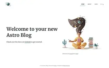 Astro Blog - Minimal Astro blog theme with an intriguingly creative design for fun publications.