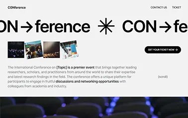 Astro Conference BCMS - BCMS Astro event landing page template featuring modern image centric layout with gray background