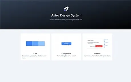 Astro Design - Flexible free Astro design system template that helps developers keep their designs consistent.