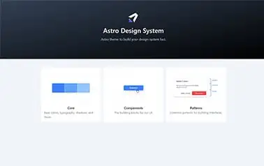 Astro Design - Flexible free Astro design system theme that helps developers keep their designs consistent.