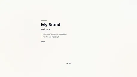 Astro i18n - Lightweight typed Astro i18n starter with minimal cream-toned welcome layout