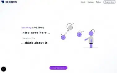 Astro Landing Page 2 - A great free Tailwind CSS Astro digital product landing page theme featuring purple call-to-action highlights.