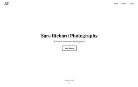 Astro Photography Portfolio Template - Tailwind Astro portfolio template featuring minimal light theme and image gallery