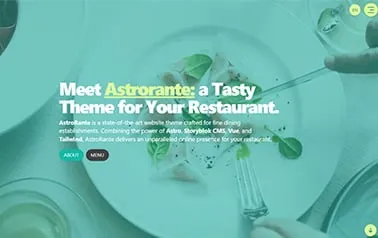 Astrorante - Tailwind CSS, Storyblok, and Vue-powered Astro restaurant website template