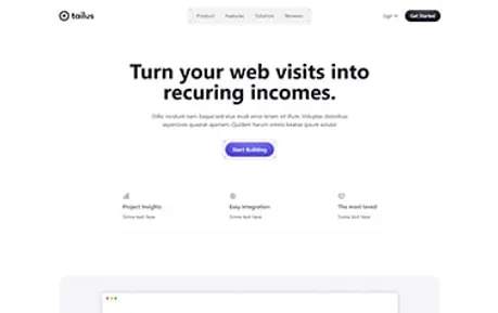 Atom - Great free Tailwind CSS Astro SaaS landing page template featuring a crisp, clean light theme.