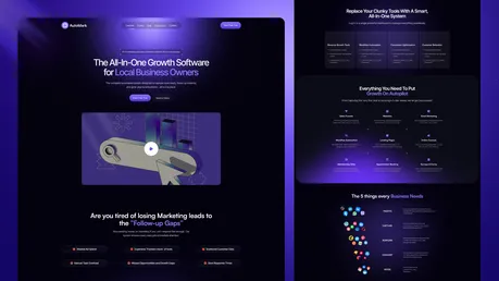 Automark Astro - Astro SaaS marketing theme with purple gradient hero and feature funnel graphics
