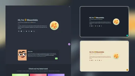 Bloomfolio - Astro portfolio template with 🌼 Daisy UI. A modern, responsive, and customizable portfolio template built with Astro and DaisyUI