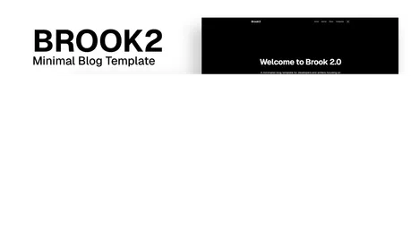 Brook 2 - Minimal Astro and Tailwind 4 blog template with bold type and dark hero