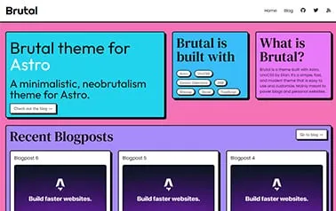 Brutal Astro template preview