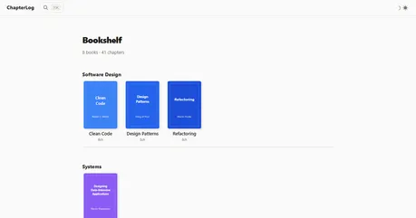 ChapterLog - Astro personal bookshelf theme with colorful book-cover cards and clean wiki-style layout