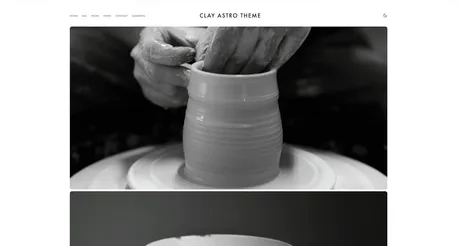 Clay - A minimalist, high-performance Astro theme for photographers and artists.