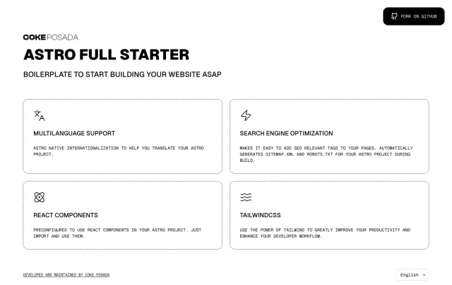 Astro Full Starter Astro theme preview