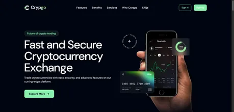 Crypgo - Crypto Landing Template - Free Tailwind CSS Astro landing page template for crypto and digital product websites.