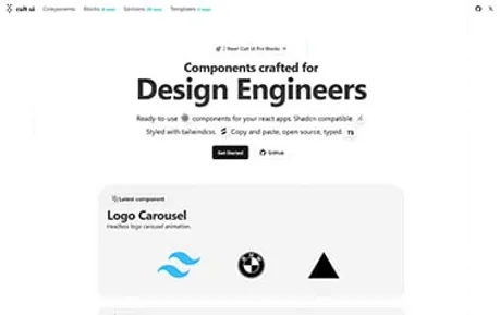 Cult UI - Motion Tailwind Astro compatible component library with animated elements by copy paste