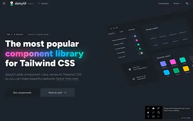 DaisyUI - Tailwind Astro compatible component library that's framework agnostic and offers multiple elements