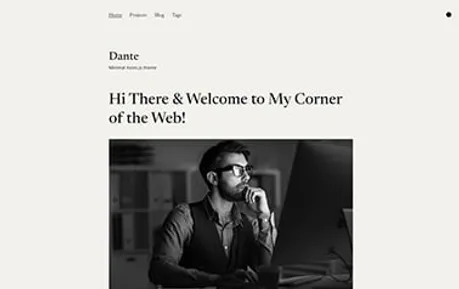 Dante - A superb Tailwind CSS Astro blog template with multiple page examples for home, projects, and articles.