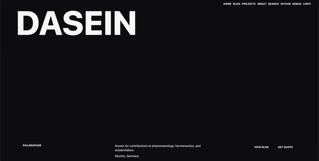 Dasein Astro template preview