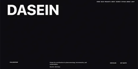 Dasein - Personal website and portfolio.