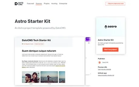 DatoCMS Astro Starter Kit - DatoCMS Astro boilerplate that's minimal, exposing just the essentials to help you start faster.