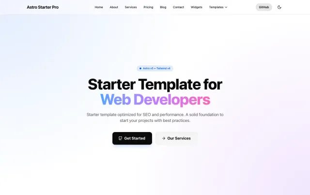 Astro Starter Pro Astro theme preview