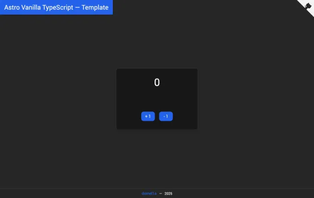 Astro Vanilla TypeScript Astro theme preview