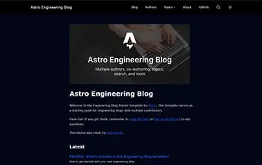 Engineering - Flexible Tailwind CSS Astro blog theme made to suit engineering and dev projects.