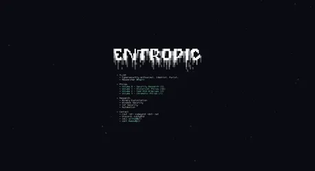 Entropic - Retro textmode blog theme with ASCII logo and monospace terminal aesthetic