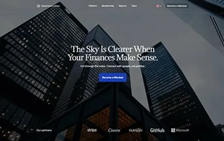 Financial Starter - Tailwind Storyblok Astro financial services website template featuring modern layout with blue accents