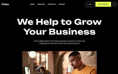 Folex Lite - Free Agency Astro Theme - A free Tailwind CSS and Astro landing page template for creative agencies and startups.