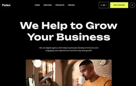 Folex Lite - Free Agency Astro Js Theme - A free Tailwind CSS and Astro landing page template for creative agencies and startups.