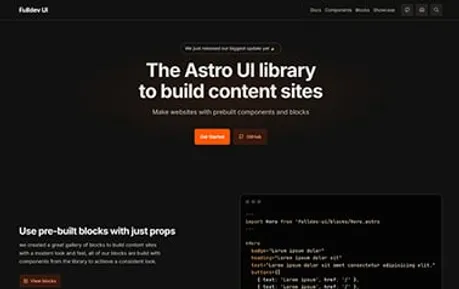 Fulldev UI - Astro component library to help you build content-rich websites in a fraction of the time.