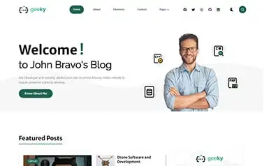 Geeky - Free Astro blog theme with a useful set of sections and components.
