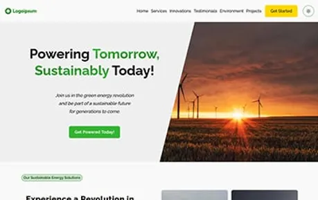 Green Energy Astro Template - Tailwind Astro business website template featuring onepage layout with green accents
