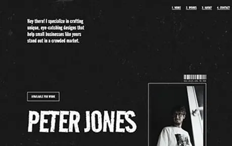 Grunge - Tailwind Astro portfolio template that's great for designers, developers and other creatives