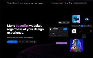 HeroUI - Tailwind CSS and React Astro-compatible component library with themeable interface elements.