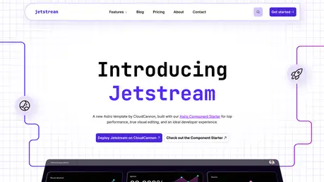 Jetstream Astro Template - Polished Astro marketing website theme for SaaS teams, with CloudCannon visual editing support.