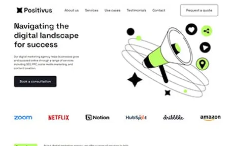 Kreatif Software - Beautiful free Tailwind CSS Astro agency landing page template with smooth scrolling between section anchors.