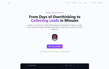 Landstro Astro template preview