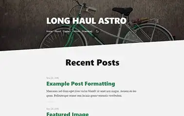 Long Haul - An impressive free Astro blog theme with all the essential pages needed for a minimal publication.