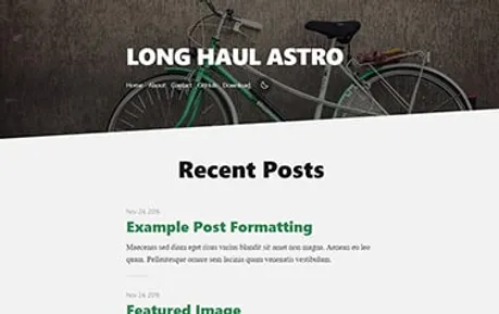 Long Haul - An impressive free Astro blog template with all the essential pages needed for a minimal publication.