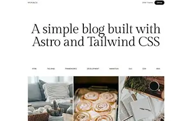 Micro Blog - Tailwind Astro blog theme based on light theme, big typography and classy titles