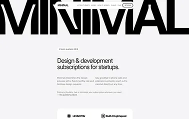 Minimal Studio - Tailwind and Astro creative agency template with a visual portfolio-style layout