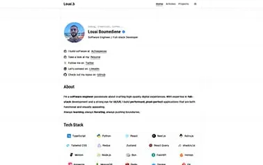 Minimalistic Portfolio Website - Tailwind Astro portfolio template featuring exposed grid and light narrow style layout