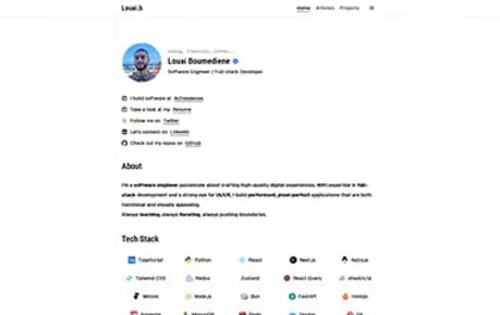 Minimalistic Portfolio Website - Tailwind Astro portfolio template featuring exposed grid and light narrow style layout
