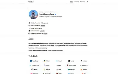 Minimalistic Portfolio Website - Tailwind Astro portfolio theme featuring exposed grid and light narrow style layout