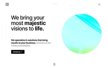 Mizar - Alpine Tailwind Astro agency website template featuring modern layout with full screen hidden nav