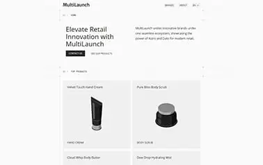 MultiLaunch - Tailwind DatoCMS Astro startup website theme featuring narrow layout with exposed grid