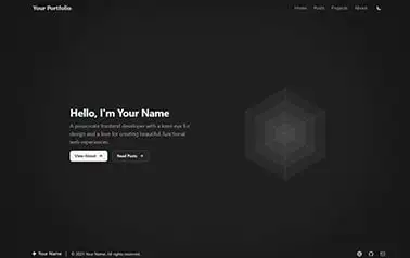 Multiple Page Portfolio - Tailwind Astro portfolio theme featuring dark theme and multiple pages for online presence