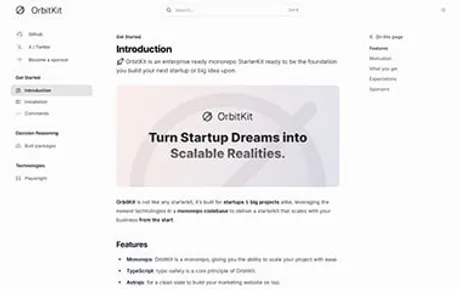 OrbitKit - Shadcn and Next.js Astro starter kit built to scale, based on an opinionated stack for online projects.